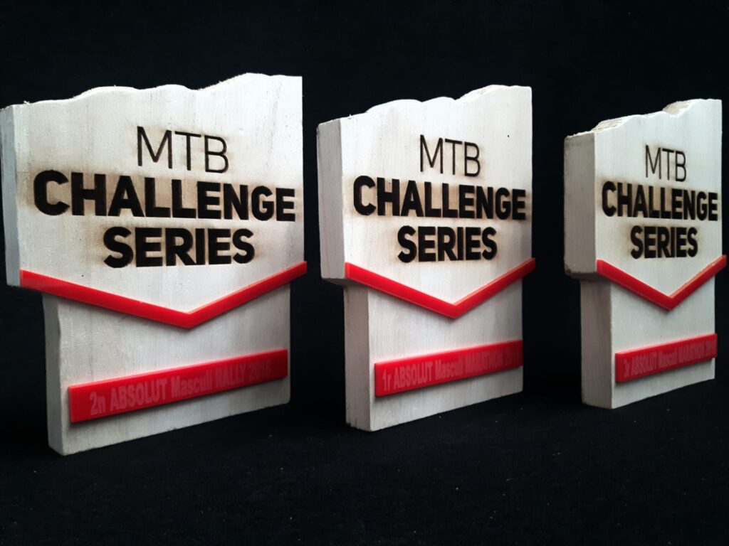 Trofeos Challenge Series en Madera